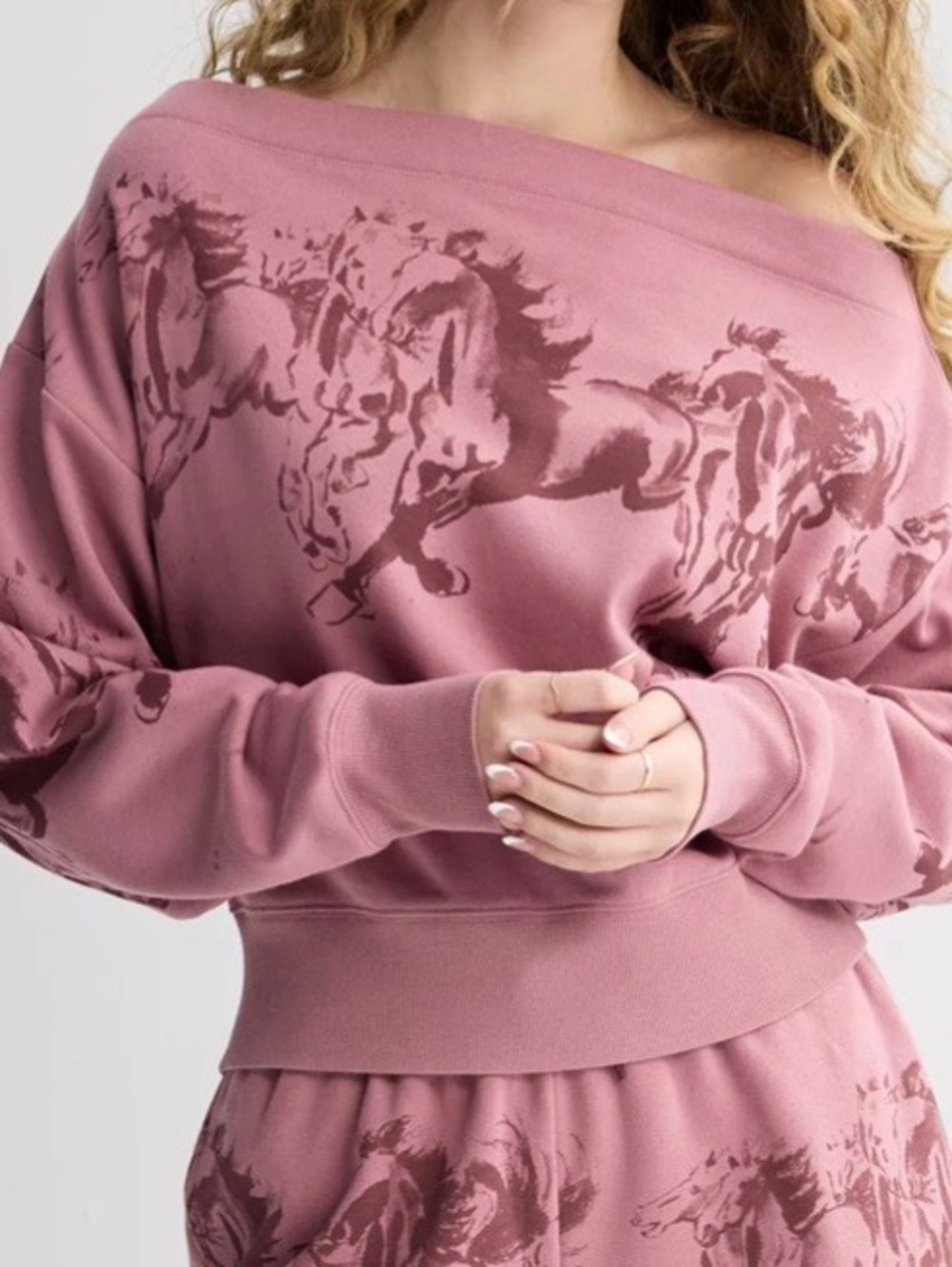 Hybrid from kohls horse print shorts and sweatshirt
